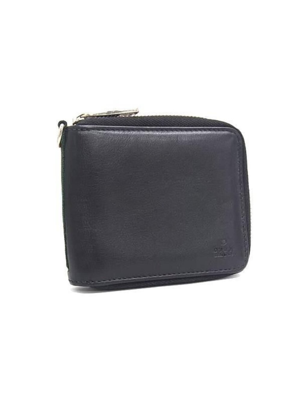 Gucci Bifold Wallet Zip Around Compact Black Leather Billfold Sherry Line